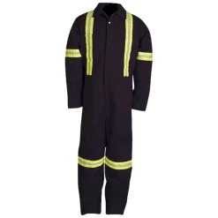 Big Bill Safety Shoes|Work Outerwear<Premium Twill Lined Coverall with Reflective Material Navy