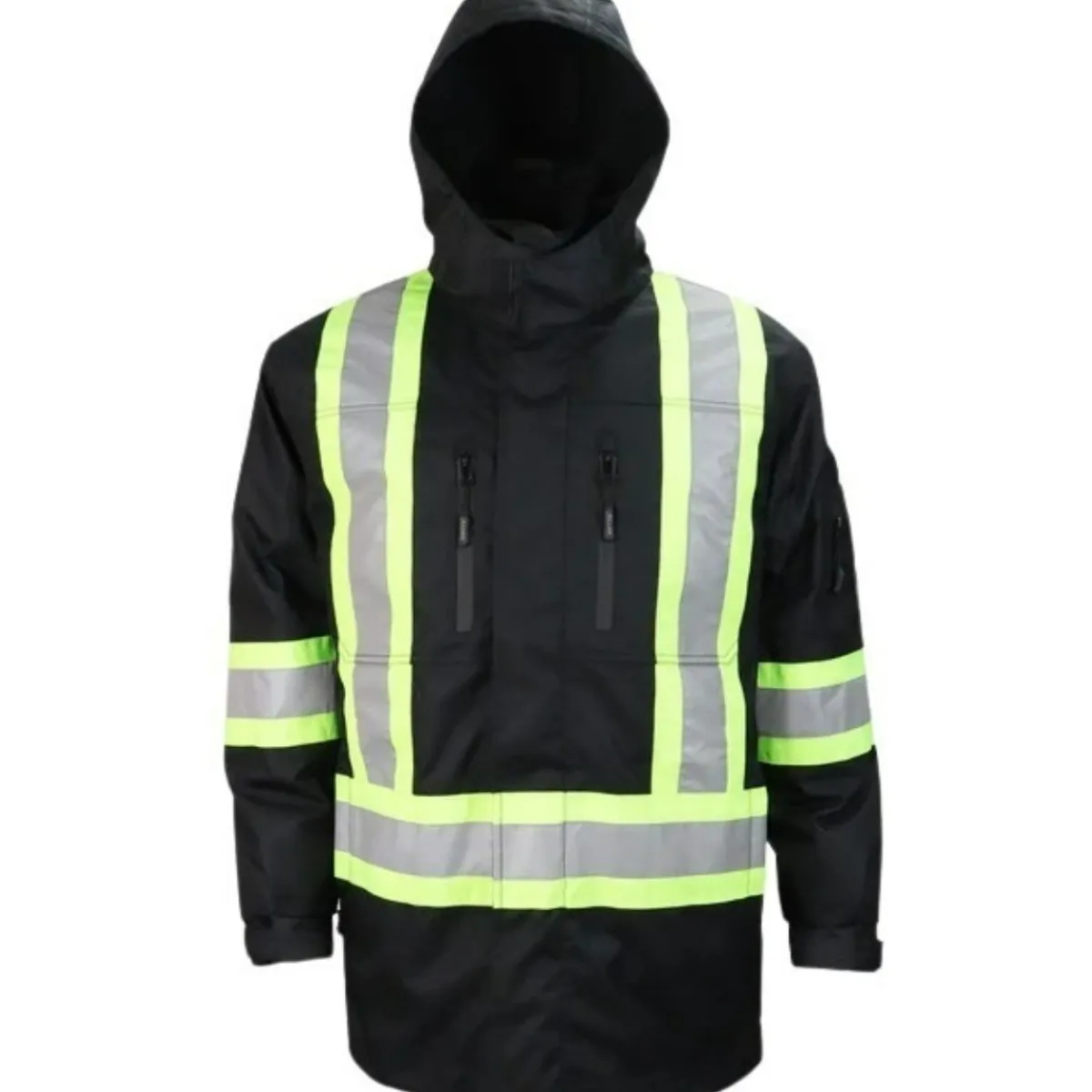 Gatts Safety Equipment|Safety Shoes<Reversible 4 in 1 High Visibility Jacket Black