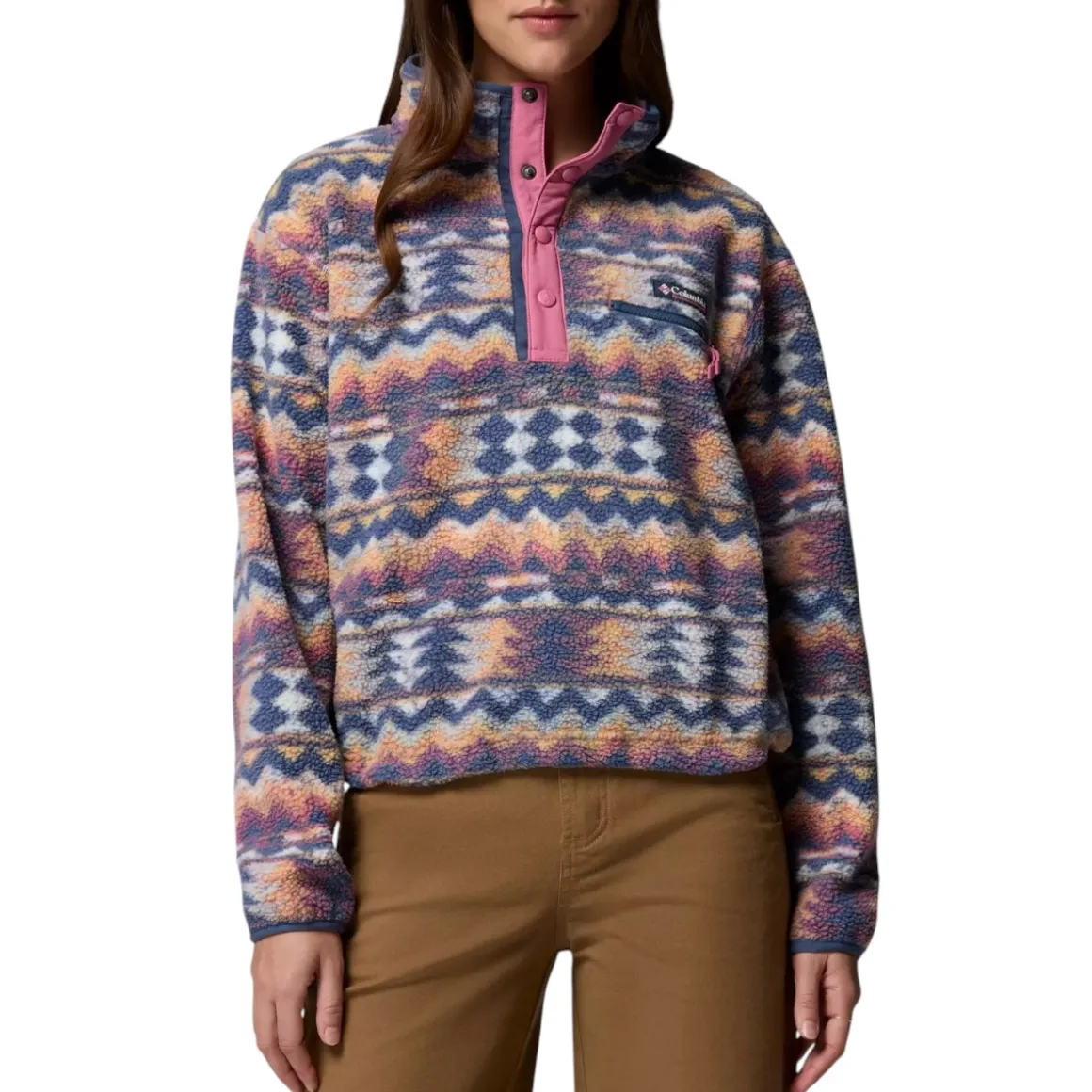 Women's Helvetia™ II Printed Cropped Half Snap Fleece Pullover