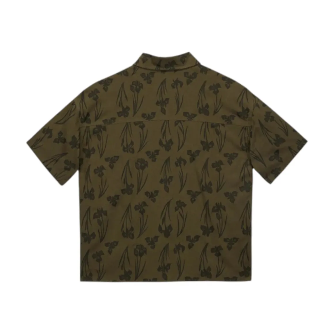 Women's Oversized Yellow Iris Short Sleeve Shirt