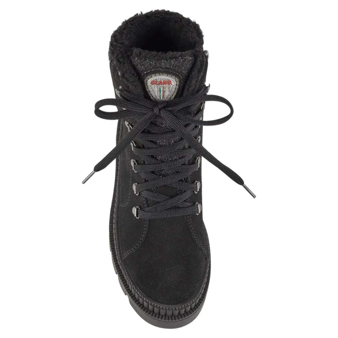 Women's Zip-Up Lace-Up Spiked Midnight Boots