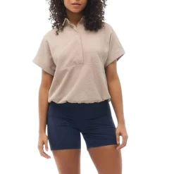 Fig Clothing Sweaters|Shirts<Women's ALINA Short Sleeve Shirt Mocha latte