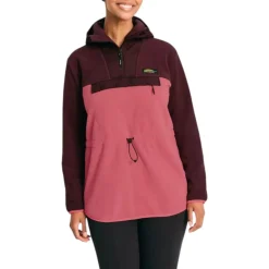 Chlorophylle Sweaters|Shirts<Women's Apica Vintage Half-Zip Fleece Jacket Burnt pink chocolate