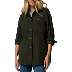 Columbia Sweaters|Shirts<Women's Blue Point Creek Corduroy Jacket Greenscape