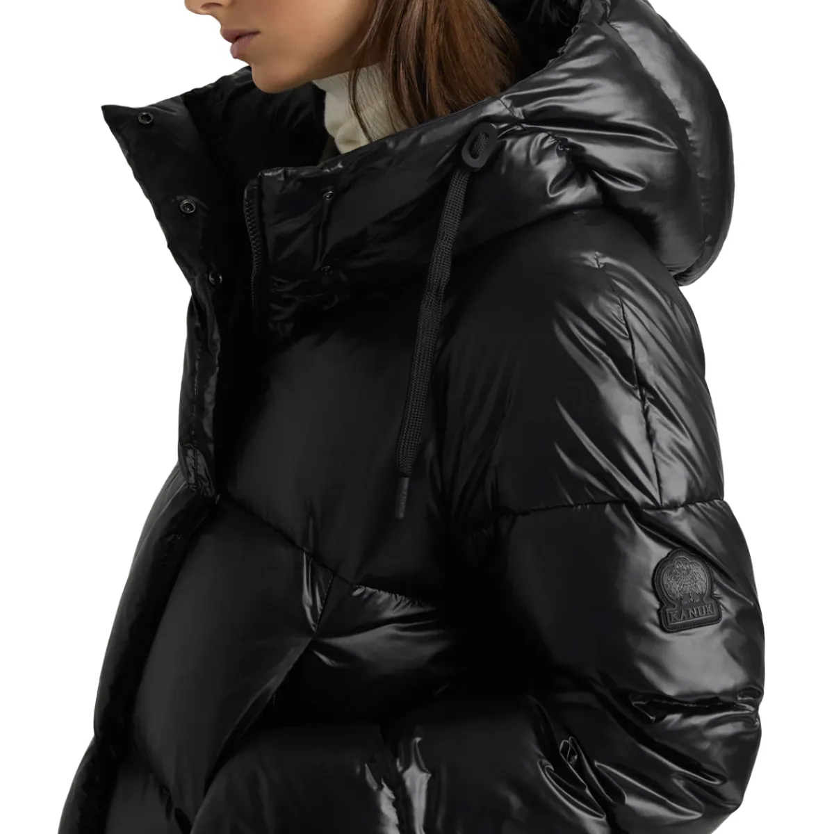 Kanuk Insulated Jackets|Windbreaker Jackets<Women's Calixa Cropped Down Puffer Glossy black