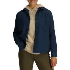 Royal Robbins Sweaters|Shirts<Women's Clouds Rest Hemp Shirt Deep Blue HTR