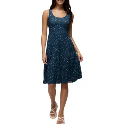 Prana Sweaters|Shirts<Women's Corrinne Short Dress Bluff Blue Spring Fling