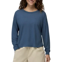 Prana Sweaters|Shirts<Women's Cozy Up Long Sleeve Crew Bluff Blue