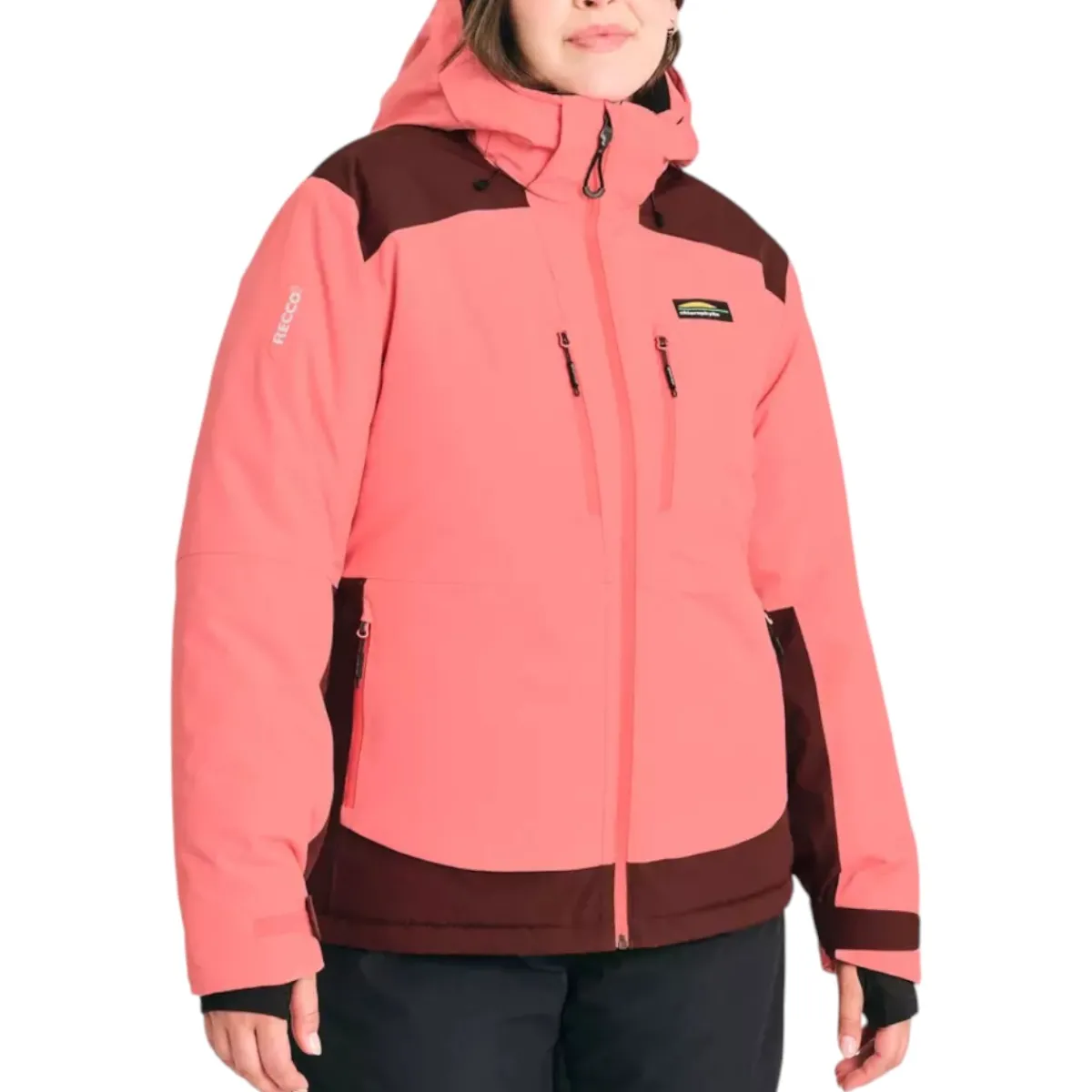 Chlorophylle Insulated Jackets|Windbreaker Jackets<Women's Eira Insulated Ski Jacket Warm Pink / Dark Raisin
