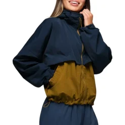 Prana Insulated Jackets|Windbreaker Jackets<Women's Encinitas Windbreaker Retro Olive / Stormy Night