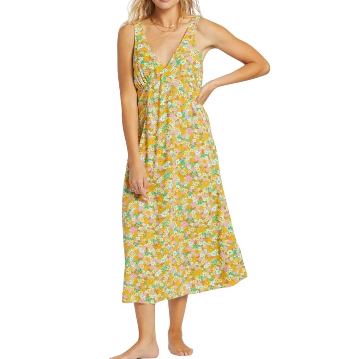 Billabong Sweaters|Shirts<Women's Feel The Love Midi Dress Palm Green