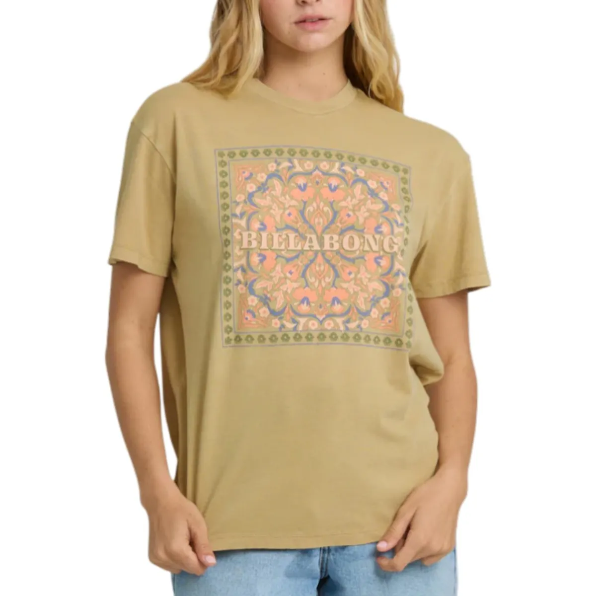 Billabong Sweaters|Shirts<Women's Flowers Ahead Short Sleeve T-Shirt Stone