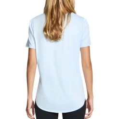 Skechers Sweaters|Shirts<Women's Go Dri Swift Tunic Short Sleeve T-Shirt Sil / White / Blue