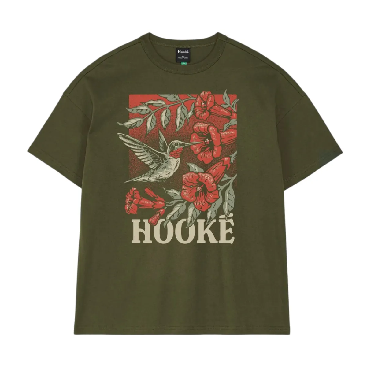 Hooké Waders And Wading Boots|Fishing Shirts And T-Shirts<Women's Hummingbird Oversized T-Shirt Dark Olive