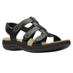 Clarks Casual Shoes|Sandals And Mules<Women's Laurieann Vine Sandals Black Leather