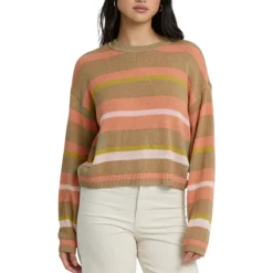 Billabong Sweaters|Shirts<Women's Make It Waves Long Sleeve Sweater Stone