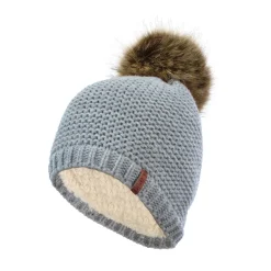 Läska Belts|Hats And Caps<Women's Pompom Beanie Light Grey