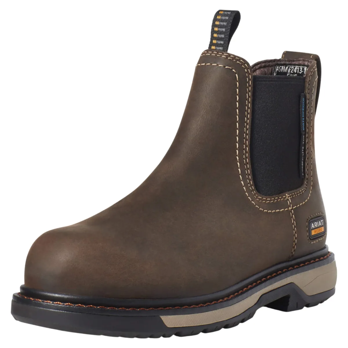 Ariat Safety Equipment|Safety Shoes<Women's Riveter Chelsea Waterproof Leather Boots Dark Brown