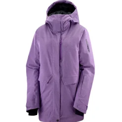 Salomon Insulated Jackets|Windbreaker Jackets<Women's Stance Cargo Jacket Royal Purple