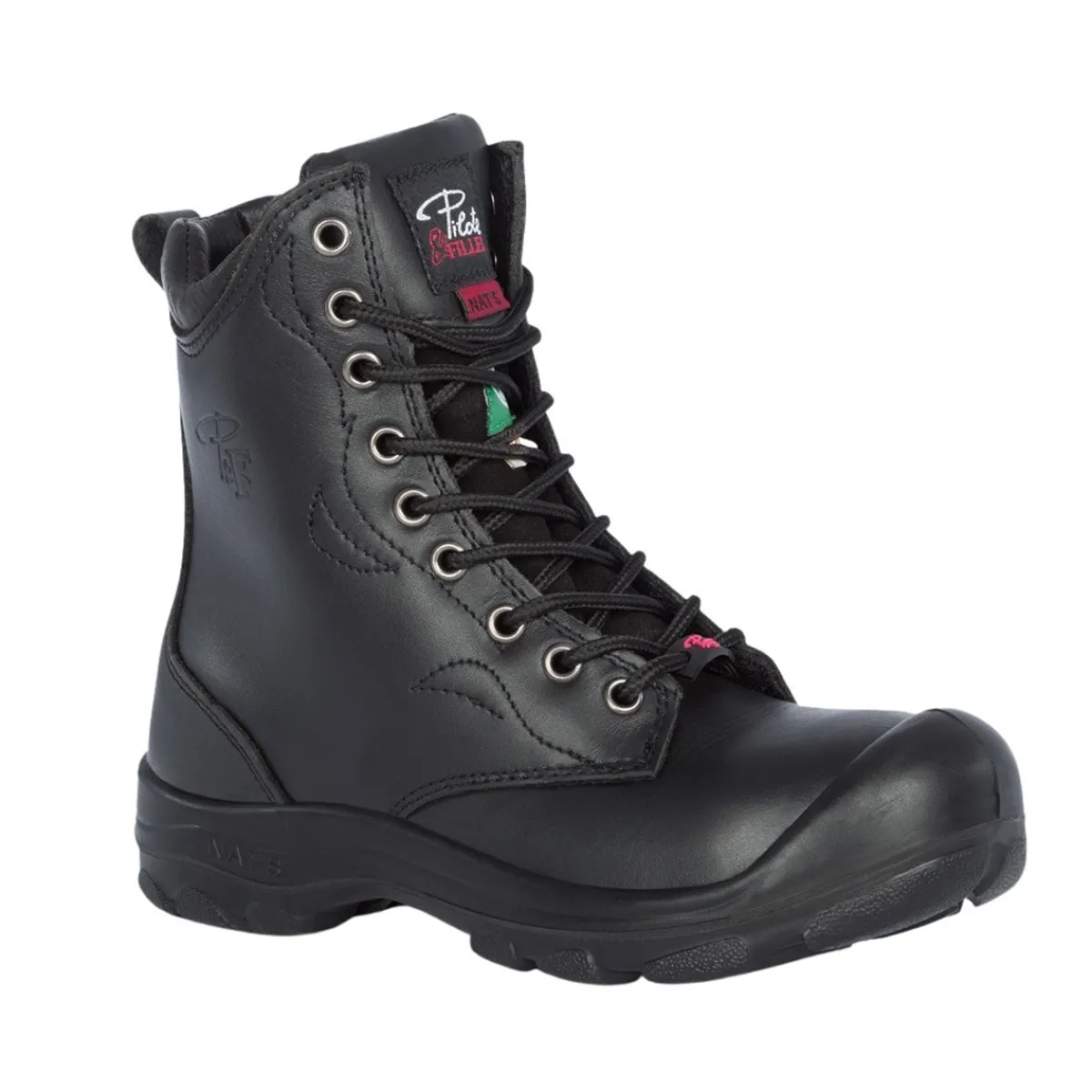 Pilote & Filles Safety Equipment|Safety Shoes<Women's Steel Cap Safety Boots Black