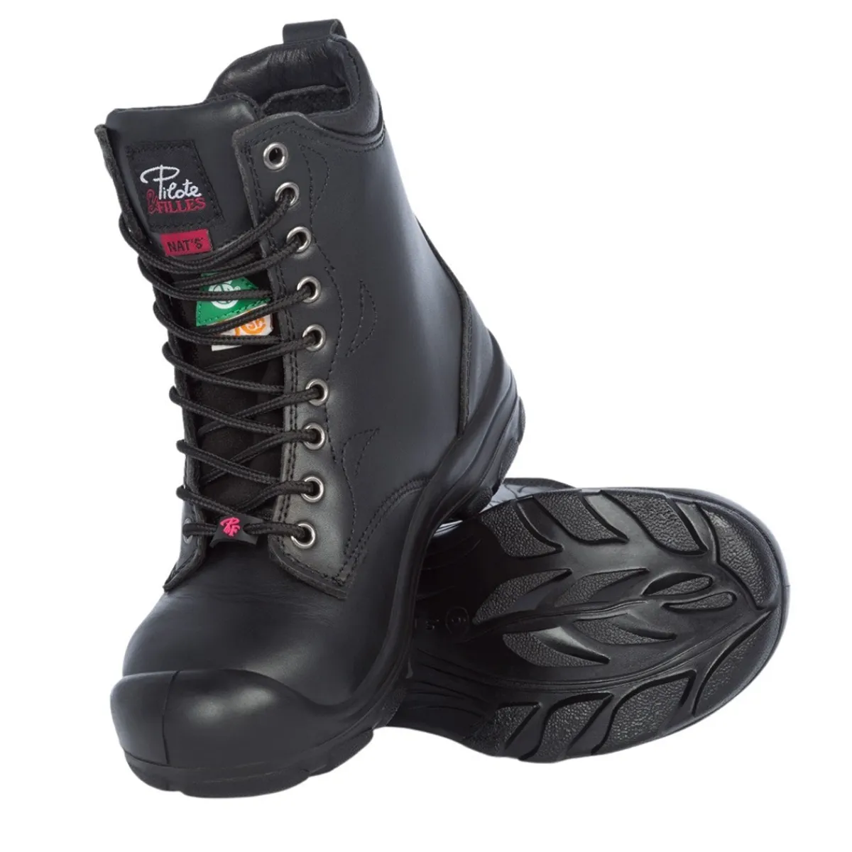 Pilote & Filles Safety Equipment|Safety Shoes<Women's Steel Cap Safety Boots Black
