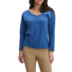 Message Factory Sweaters|Shirts<Women’s Terranova Long Sleeve Sweater Blue