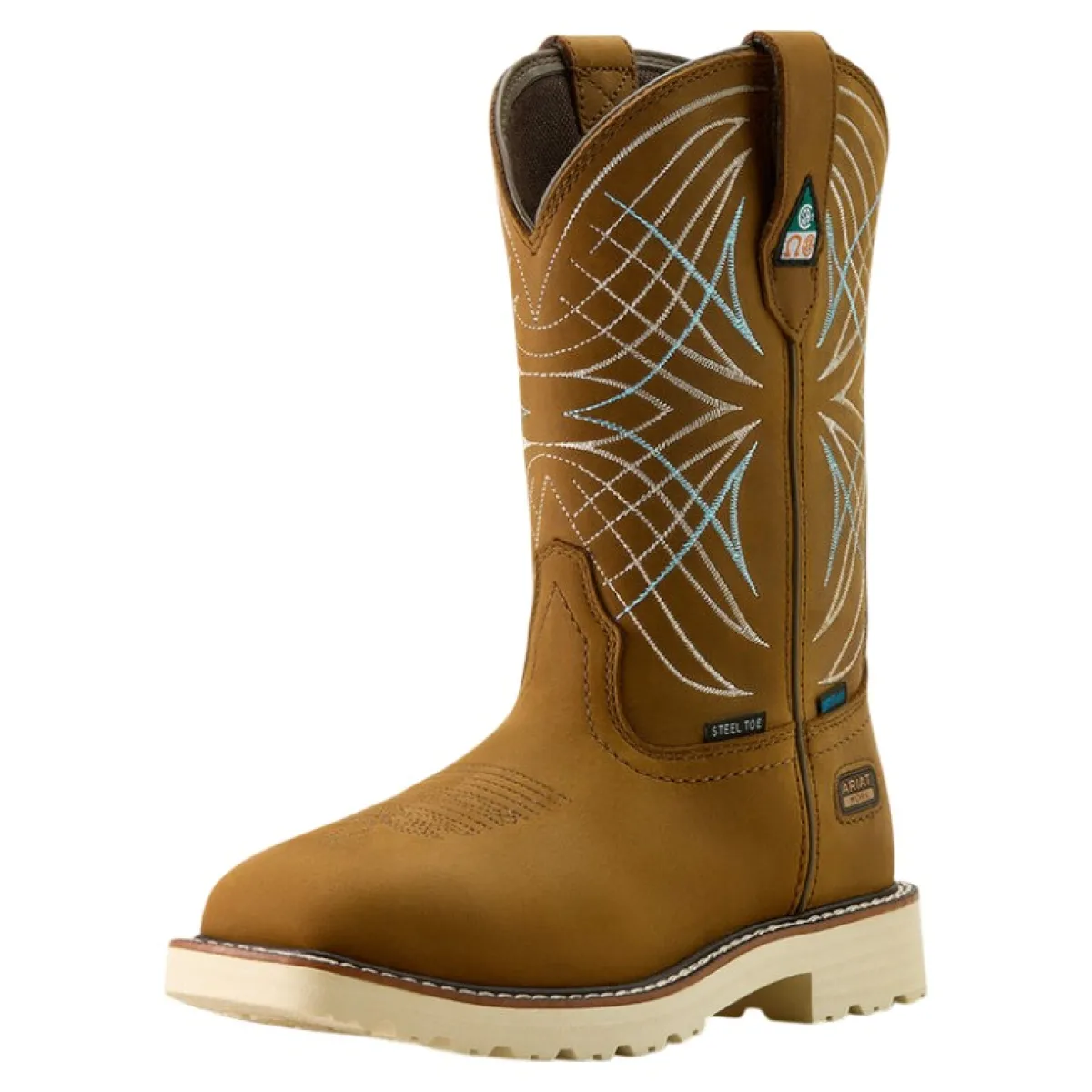 Ariat Safety Equipment|Safety Shoes<Women's Western Activator Wide Square Toe Waterproof Leather Boots Dusted Brown